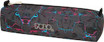 Polo Fabric Black/Pink/Turquoise Pencil Case with 1 Compartment
