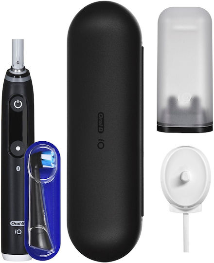 Oral-B Io 6n Black Onyx Periuță de dinți electrică cu Senzor de Presiune și Husă de Călătorie Neagră