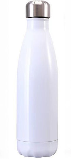 Thermosflasche Edelstahl 500ml Weiß 36382-2