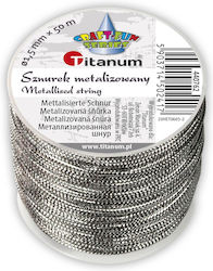 Titanium Metall Schnur Silberkern 1,5mmx30m