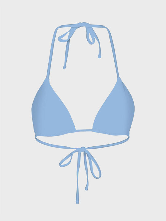 Only Triangle Bikini Top with Adjustable Straps Light Blue