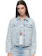 Women's Short Jean Jacket for Spring or Autumn Blue
