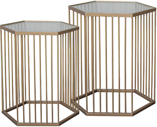 Inart Side Table Bronze