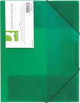 Q-Connect Folder Transparent with Ears for Paper A4 Green