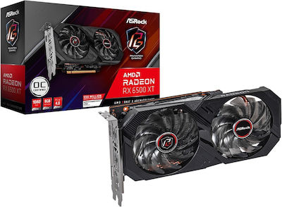 ASRock Radeon RX 6500 XT 8GB GDDR6 Phantom Gaming OC Κάρτα Γραφικών