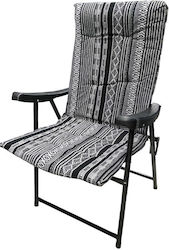 Folding Camping Chair 1297-50 100014 Black White 100014_bw
