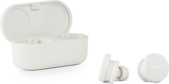 Denon AH-C10PL In-Ear Bluetooth-Freisprecheinrichtung Kopfhörer mit Schweißresistenz und Ladeetui Weiß