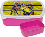 Plastic Kids' Food Container Football Insulated Pink x x 6pcs