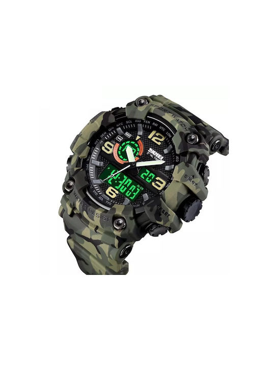 Skmei 1520 Analog/Digital Uhr Chronograph Batterie mit Kautschukarmband Army Green