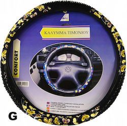 Autoline Husă Volan Auto G Negru cu Cusătură Ne...