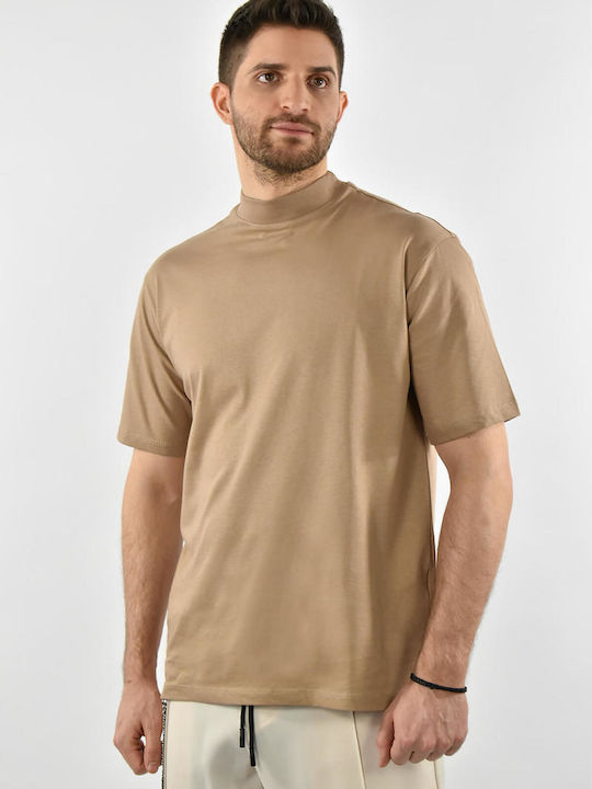 Justwest Men's Short Sleeve T-shirt CAFE