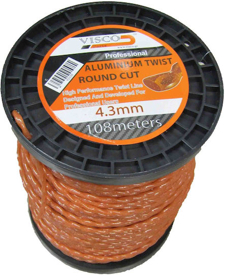 Visco Parts 43108 Μεσινέζα Αλουμινίου Στριφτή Μήκους 108m και Πάχους 4.3mm