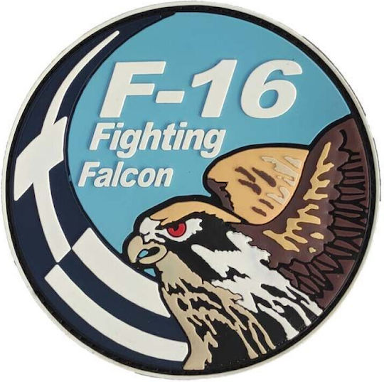 F-16 Fighting Falcon Ελληνική Σημαία Σήμα Pvc Μπλε