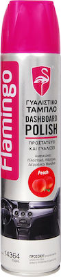 Flamingo Spray Glänzen / Schutz für Kunststoffe im Innenbereich - Armaturenbrett mit Duft Pfirsich Dashboard Polish 750ml