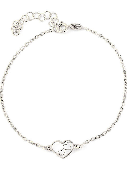 George Art Jewels Дамско Гривна Верига с дизайн Сърце от Сребърен