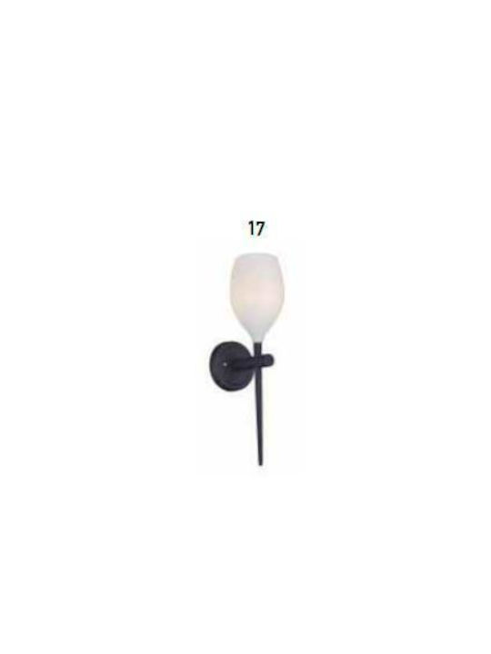 Luma Modern Leuchte Wand mit Fassung E14 Schwarz 13cm