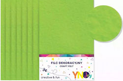 Decorative Paper Interdruk Filc Ynj Bright Green 8 Pieces Interdruk Galantry