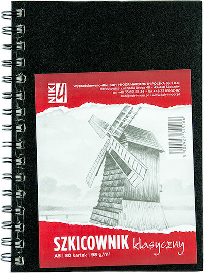 Koh I Noor Sketchbook A5 80 Sheets White