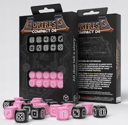 Fortress Compact D6 Dice Set Black&pink 20