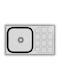 Steiner Drop-In Chiuvetă Oțel inoxidabil LxW Gri 5903242533525