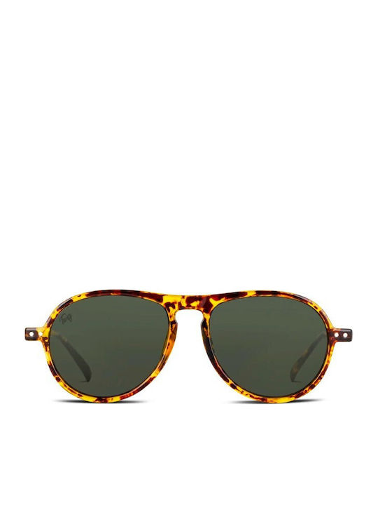 Twig Thiele Unisex Sunglasses with Brown Tartar...