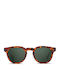 Twig Verne Unisex Sunglasses with Brown Tartaruga Plastic Frame and Green Lens VRN03