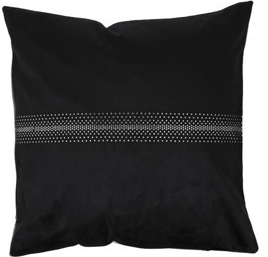 Antilo Textil Μαξιλάρι Καναπέ Luxury Negro 45x45εκ.