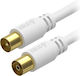 AlzaPower Antenna Cable Coax male - Coax female White 10m 1pcs