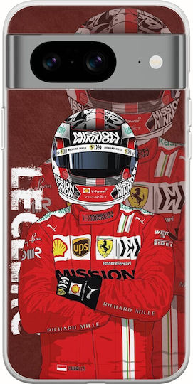 Formula 1 Charles Leclerc Google Pixel 8a 5g Flexible Tpu Διάφανη Σιλικόνη