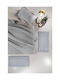 Guy Laroche Softy Modern Velvet Bedroom Rugs Set Silver 1176086122012 2pcs