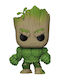 Funko Pop! Marvel: Wir sind Groot - Groot als Hulk 1397 Wackelkopf