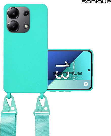 Sonique Strap Back Cover Σιλικόνης 0.5mm με Λουράκι Γαλάζιο (Redmi Note 13 4G)