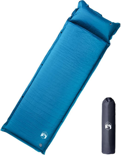 vidaXL Self-Inflating Single Camping Sleeping Mat 190x64cm Thickness 7cm in Turquoise color