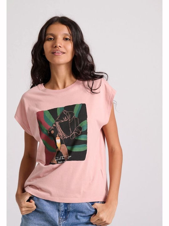 Funky Buddha Damen T-Shirt Pink