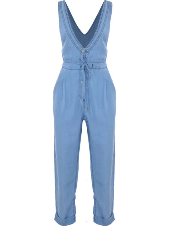 Women's Denim One-piece Suit Blue