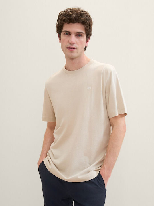 Tom Tailor Ανδρικό T-shirt Κοντομάνικο Beige