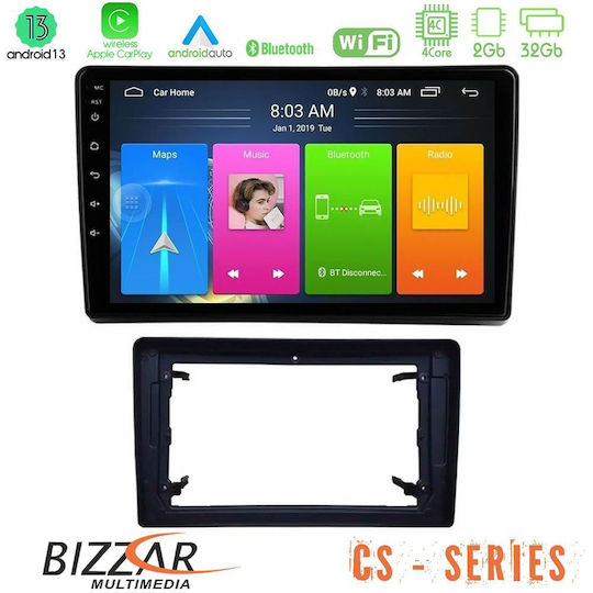 Bizzar Ηχοσύστημα Αυτοκινήτου 2DIN (Bluetooth/USB/WiFi/GPS/Apple-Carplay/Android-Auto) με Οθόνη Αφής 10"