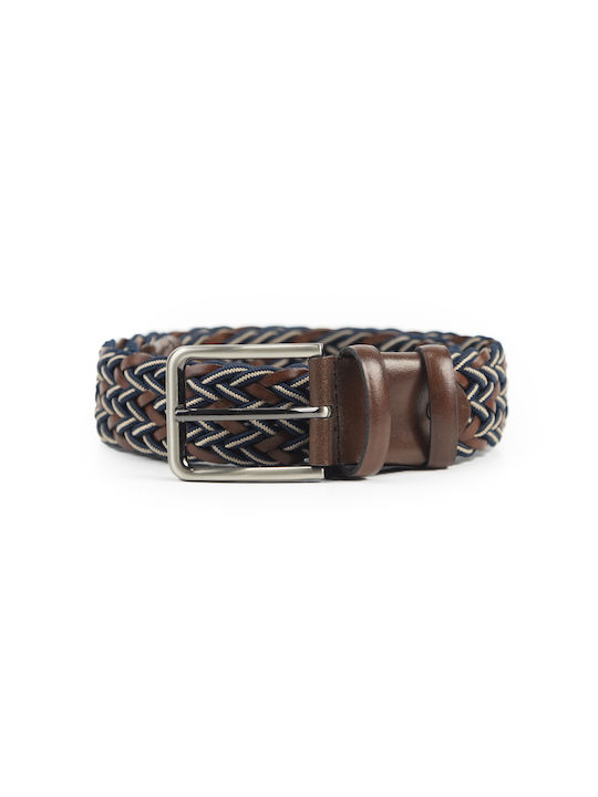 Gad Men's Knitted Leather Belt Brown