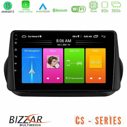 Bizzar Sistem Audio Auto 2DIN (Bluetooth/USB/WiFi/GPS/Apple-Carplay/Android-Auto) cu Ecran Tactil 9"
