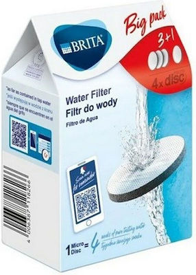 Brita Ανταλλακτικό Φίλτρο Νερού Κανάτας / Μπουκάλι Fill&Go Water Filter Bottle/Fill&Serve Water Filter Carafe MicroDisc Filter 4τμχ