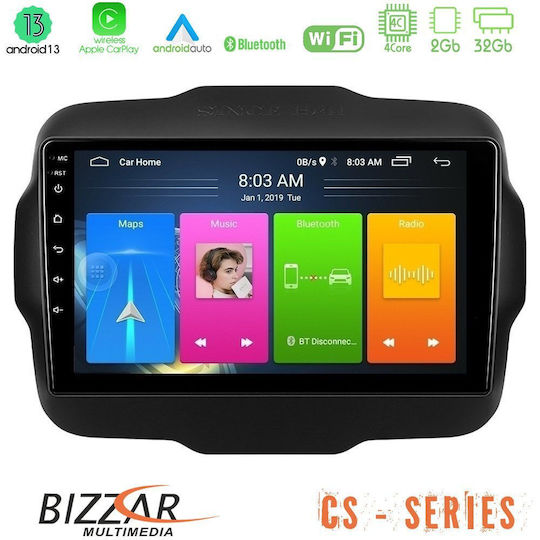 Bizzar Ηχοσύστημα Αυτοκινήτου 2DIN (Bluetooth/USB/WiFi/GPS/Apple-Carplay/Android-Auto) με Οθόνη Αφής 9"