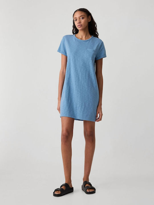 GAP T-shirt Φόρεμα Γαλάζιο