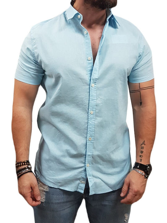 Rebase Men's Shirt Short Sleeve Ciel - Light Blue