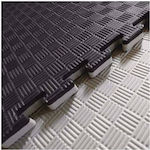 MegaFitness Double Sided EVA Gym Floor Puzzle Tatami Mat Black 100x100x2.5cm