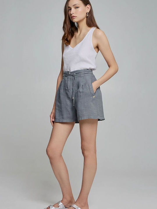 BSB Women's Linen Shorts Grey