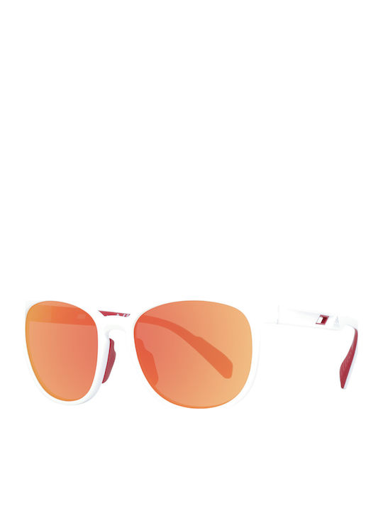 adidas Shine Inline Unisex Sunglasses with Transparent Plastic Frame and Orange Mirror Lens SP0036 21L
