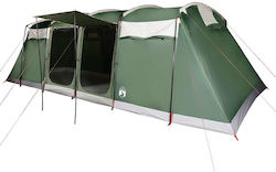 vidaXL Σκηνή Camping Τούνελ Πράσινη 3 Εποχών για 10 Άτομα 698x370x205εκ.