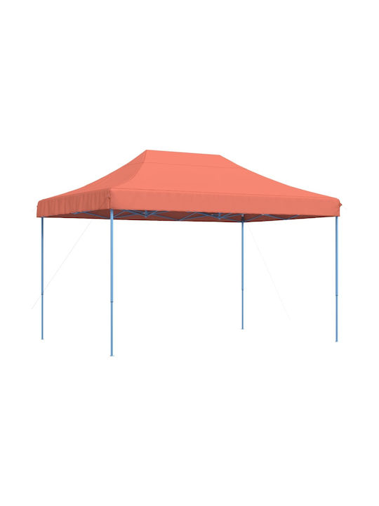 vidaXL Faltbarer Pavillon Garten Orange 4.1x2.79m