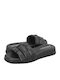 Nemel Leather Women's Flat Sandals in Black Color