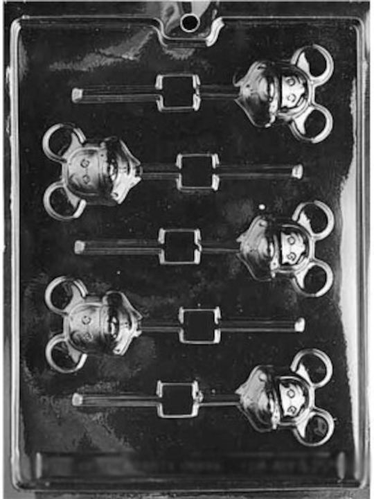 Plastic Lollipop Baking Pan Mickey Mouse Mold 5.08x5.08x5.08cm
